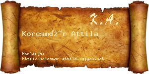 Korcsmár Attila névjegykártya